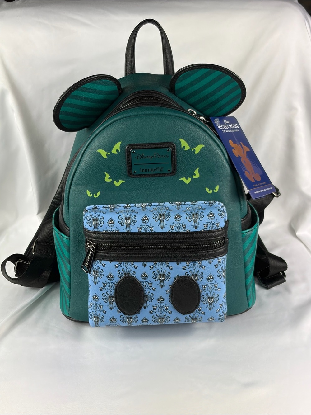 Mickey Mouse Main Attraction Haunted Mansion Loungefly Backpack 50th Limited